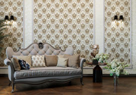 обои с дамаском