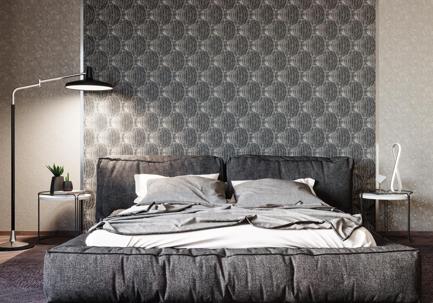 Черные обои в интерьере